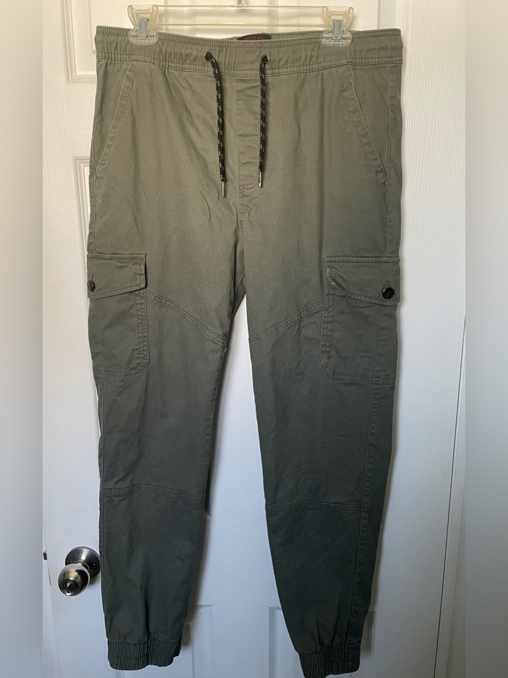 split Olive Green Men's Cargo Pants